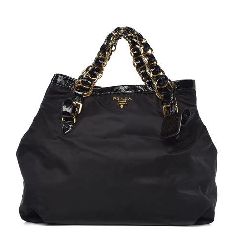 prada tessuto nylon chain shoulder bag|prada nylon drawstring bag.